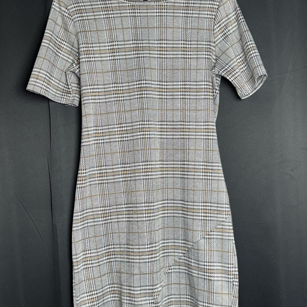 Plaid Short Sleeve Dress